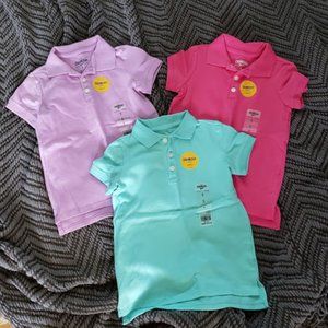 3 Oshkosh B'Gosh Little Girl Polo Shirts
